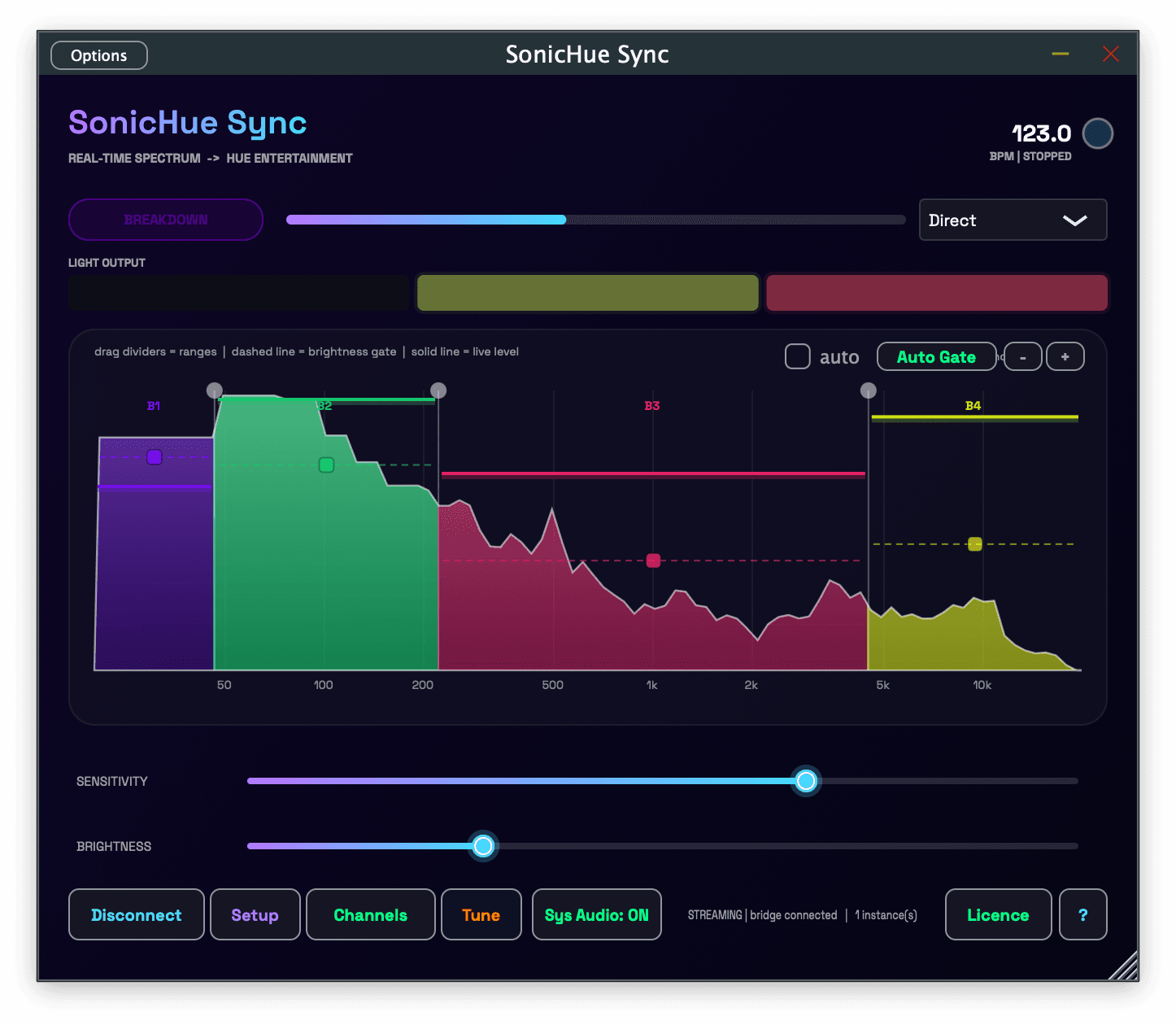 SonicHue Sync main window